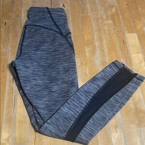 Lululemon Gray and Black striped Leggings